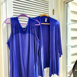 Catherines sleeveless top & cardigan set